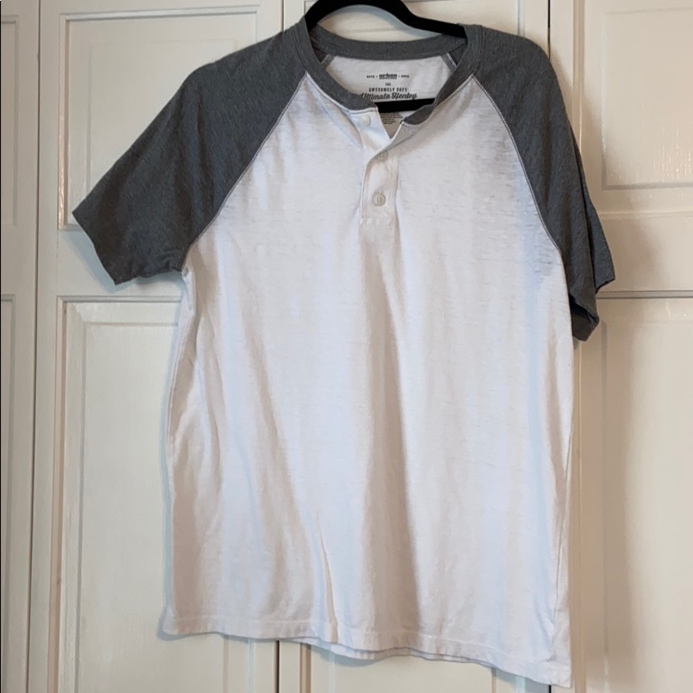Urban Pipeline White/Grey Basic Henley